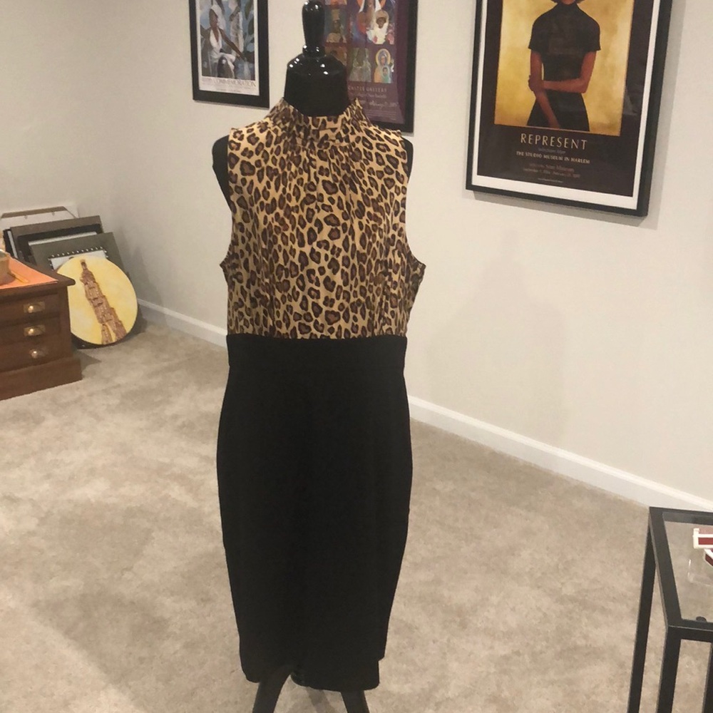 Taylor Black & Leopard Dress